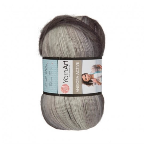Fir Textil YarnArt Angora Active 840, pentru crosetat si tricotat, acril, multicolor, 500 m