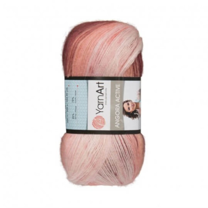 Fir Textil YarnArt Angora Active 846, pentru crosetat si tricotat, acril, multicolor, 500 m