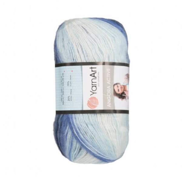 Fir Textil YarnArt Angora Active 842, pentru crosetat si tricotat, acril, multicolor, 500 m