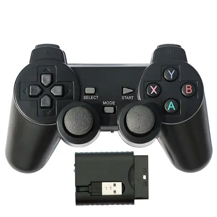 Джойстик Zik, за PS2 и PS3, и компютър Безжичен, Черен