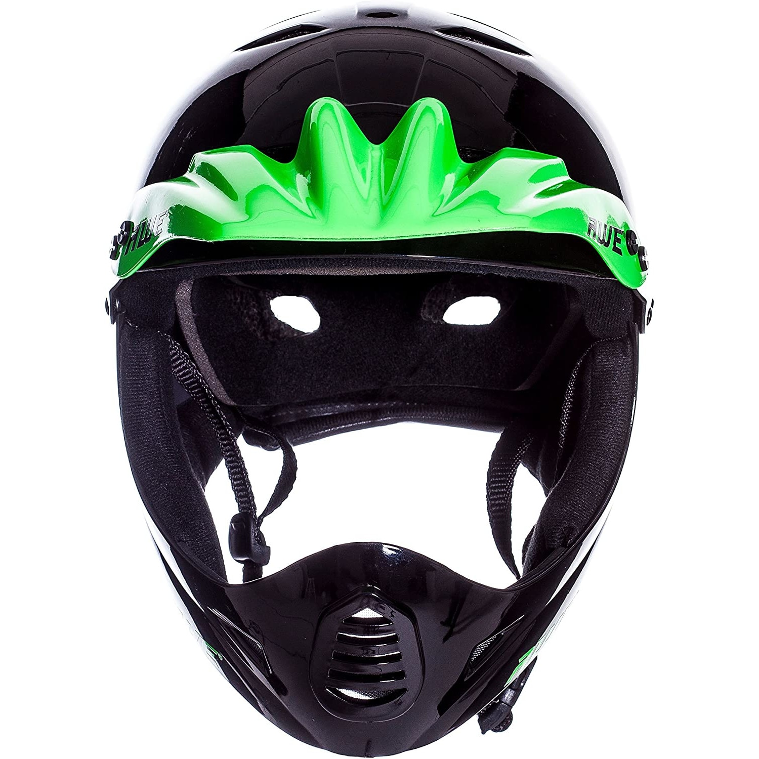 Каска за мотористи AWE Green Medium BMX Full Face Helmet Black,54 58