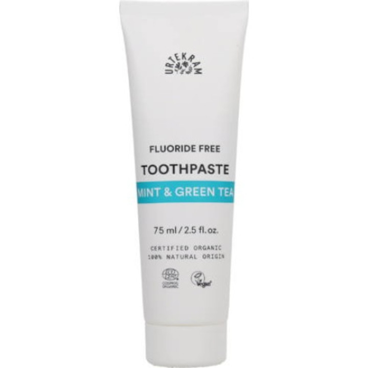 Urtekram, Паста за зъби със зелен чай и ментол 75 мл, БИО