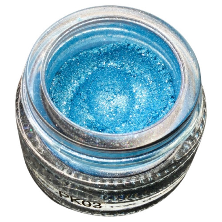 Pigment PK03(aquamarine) Sparkle/Microglitter pentru machiaj KAJOL Beauty, 1g