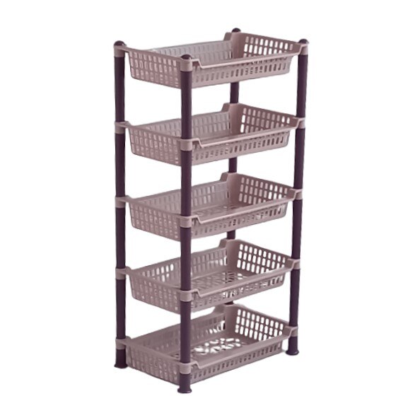 Etajera dreptunghiulara 5 polite, Escalate, 44x28x83 cm, Mov
