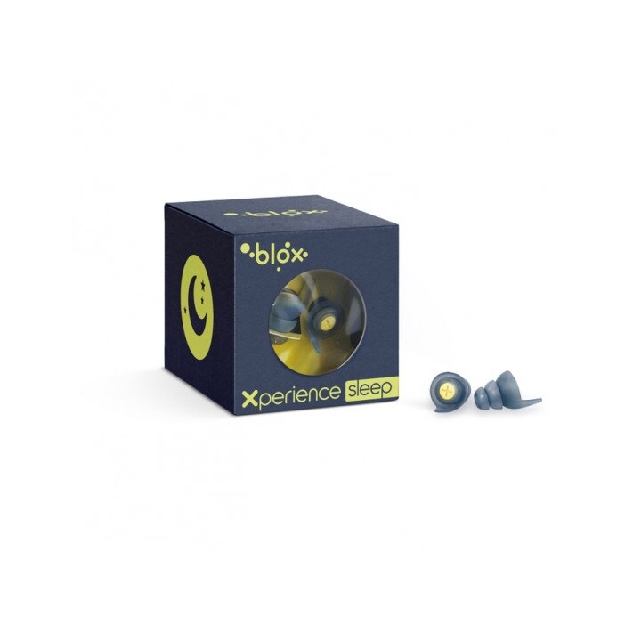 Dopuri de urechi anti-zgomot Xperience Sleep Blox Earplugs, Reutilizabile si lavabile, Capsula anti-zgomot, Gri, 1 pereche