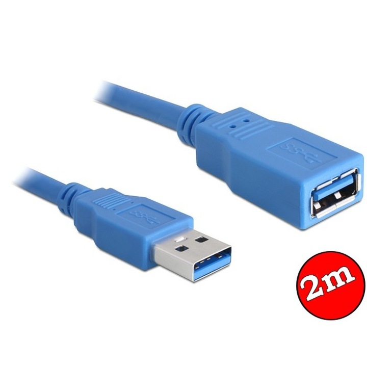 Delock кабел USB 3.0-A Удължител мъжки-женски 2м