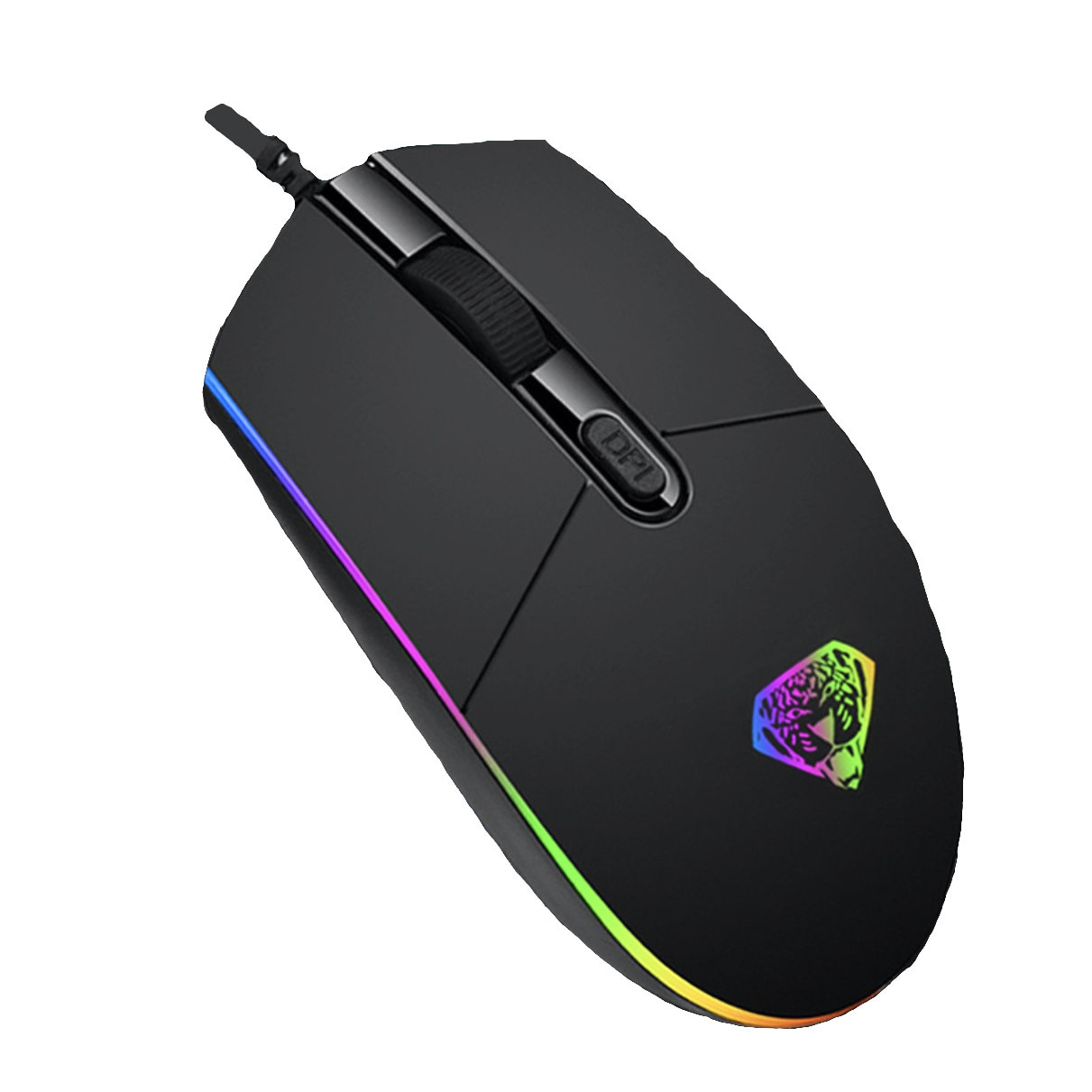 Mouse Gaming Profesional AKU 2400 dpi, cu 7 Butoane RGB Fotoelectric, USB AK5076