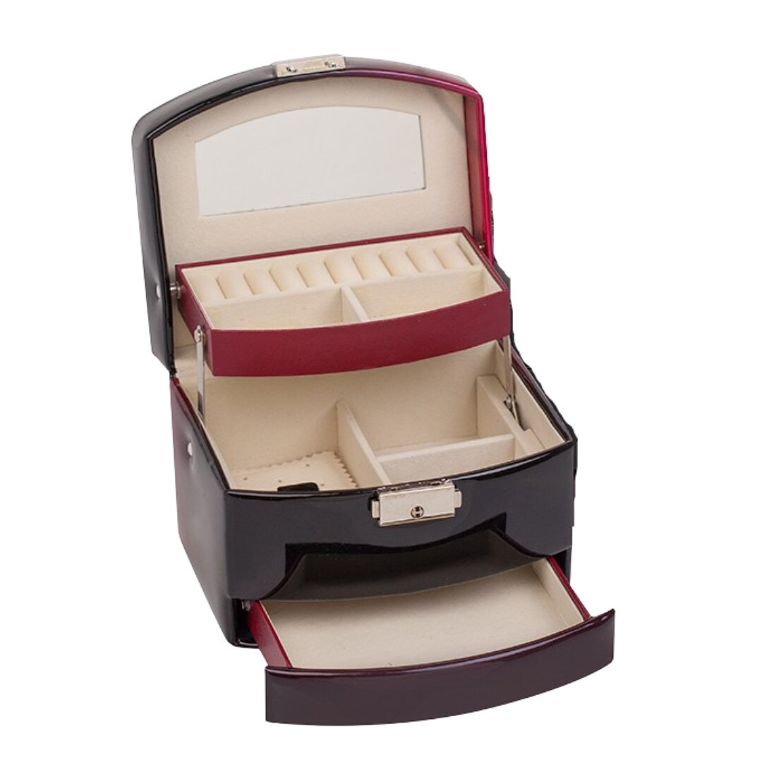 Cutie de bijuterii cu maner, Rossi, 16x14x13cm