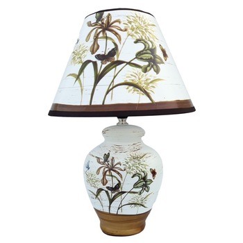 Veioza cu flori, 36cm, soclu E14, 40W, 949GX Veioza cu flori, 36cm, soclu E14, 40W, 949GX