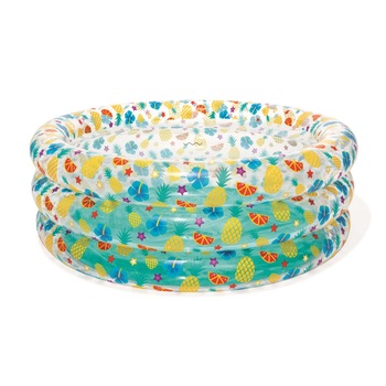 Piscina gonflabila,rotunda,cu ananas si fructe exotice,din vinil,capacitate 445 litri Piscina gonflabila,rotunda,cu ananas si fructe exotice,din vinil,capacitate 445 litri