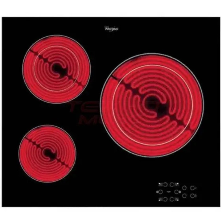 Plita incorporata, Whirlpool, Sticla ceramica Akt 8030/Ne, Negru