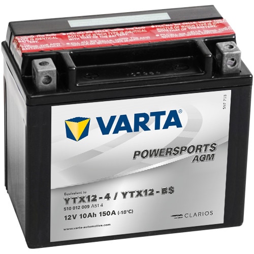 Baterie Moto Varta 10Ah AGM 510012009, echivalent YTX12-4 / YTX-BS