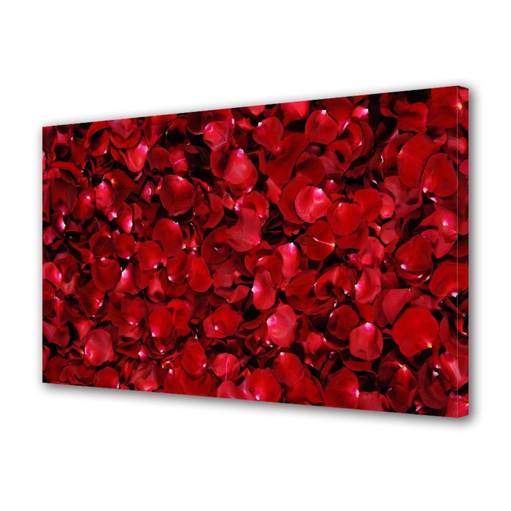 Tablou Canvas Petale de trandafiri rosii, 20 x 30 cm