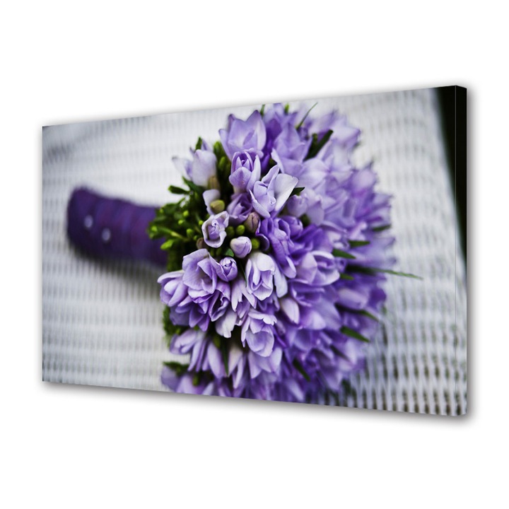Tablou Canvas Buchet de flori violet, 20 x 30 cm