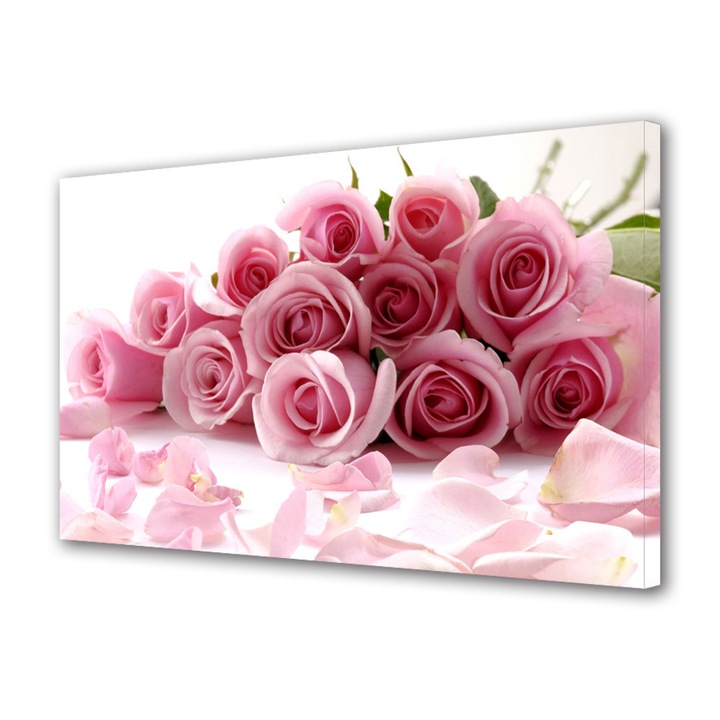 Tablou Canvas Buchet de trandafiri rozalii, 20 x 30 cm