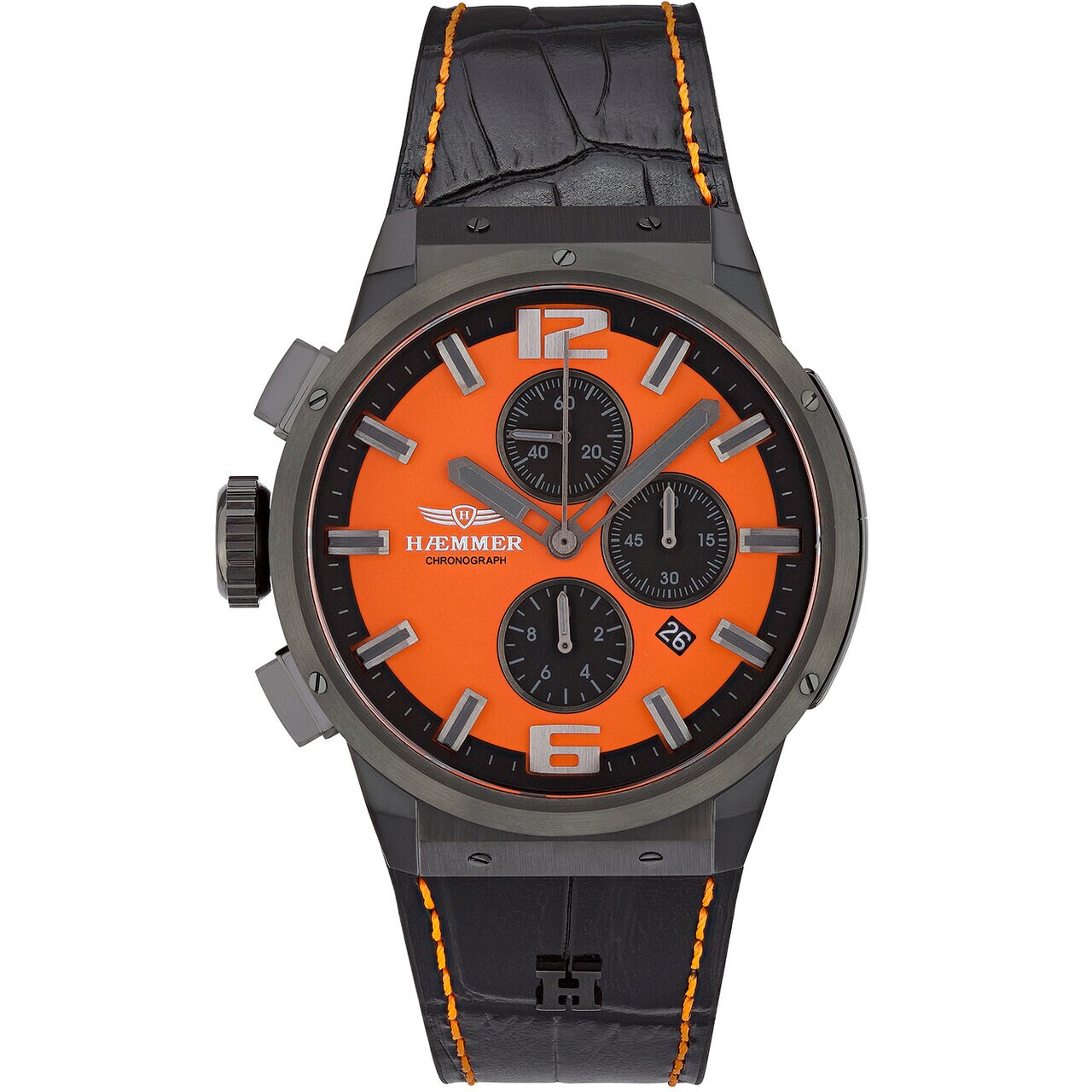 Ceas barbatesc Haemmer EG-002, Quartz, 48mm, 10ATM, Negru