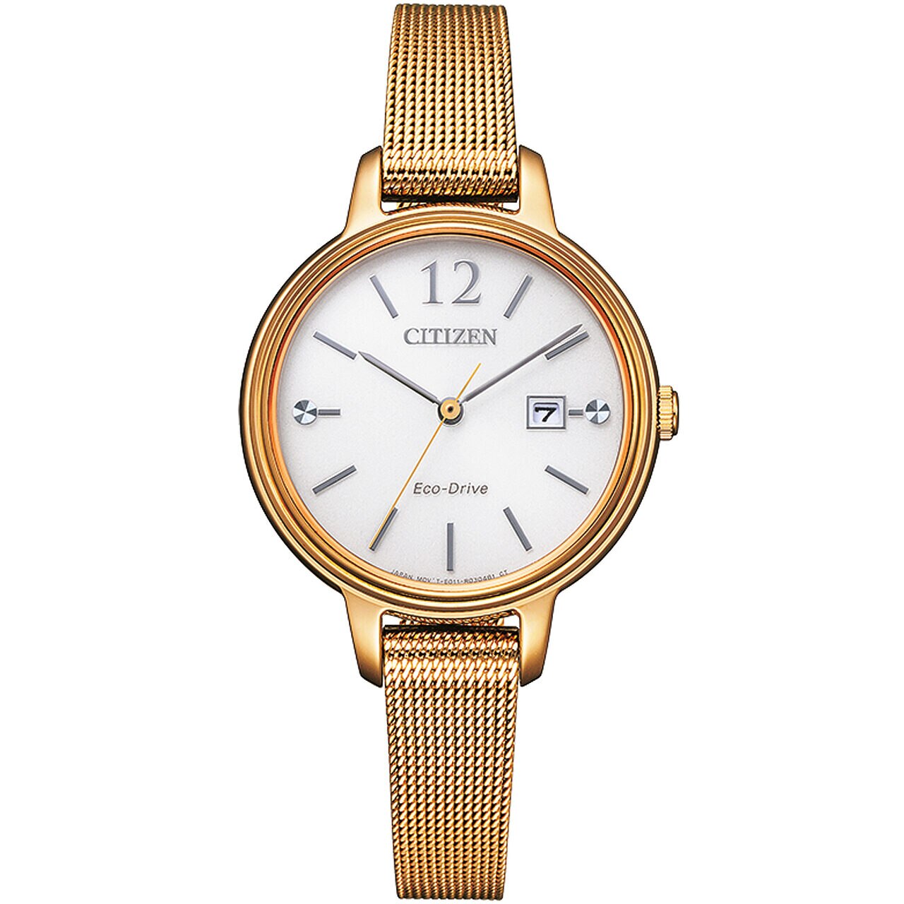 Ceas de dama Citizen EW2447-89A, Quartz, 31mm, 5ATM, Auriu