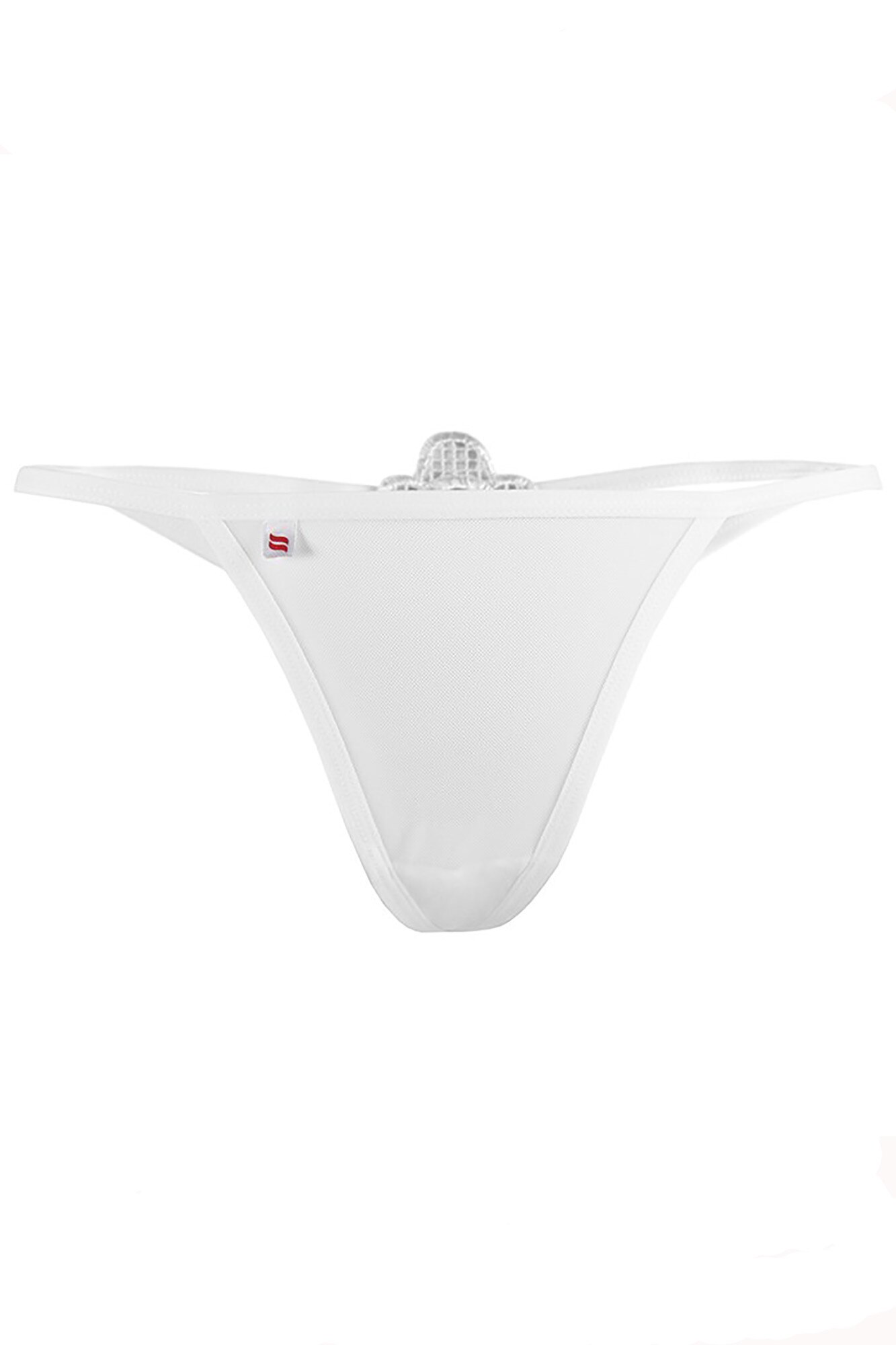 Chiloti tanga Obsessive Luiza, Poliamida/Elastan, Alb, S/M