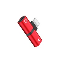 mini adaptor iuni compatibil cu apple iphone lightning splitter dual port adaptor casti adaptor incarcare rosu imagen 52_0_
0