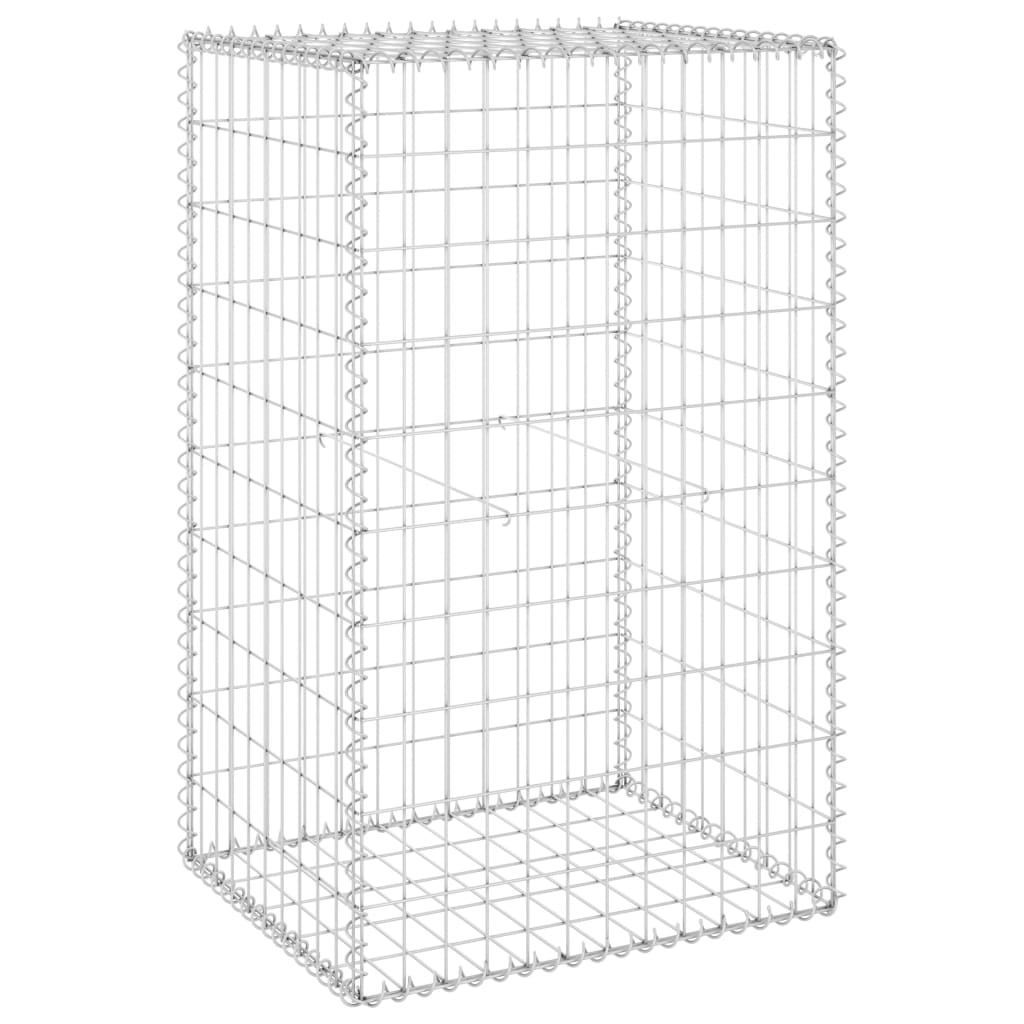 Gard perete gabion, vidaXL, Otel galvanizat, 60 x 50 x 100 cm, Argintiu