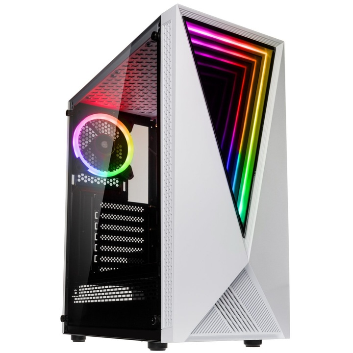 Carcasa Kolink Void RGB TG Midi-Tower White Window ATX