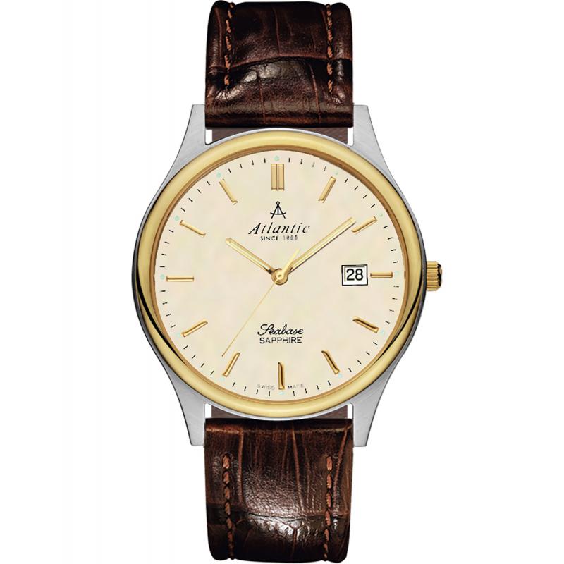 Ceas barbatesc Atlantic 60342.43.91 Quartz Argintiu, Auriu