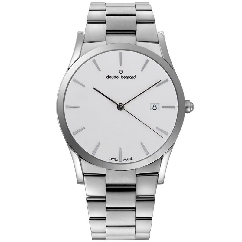 Ceas barbatesc Claude Bernard 70163 3 AIN Quartz Argintiu