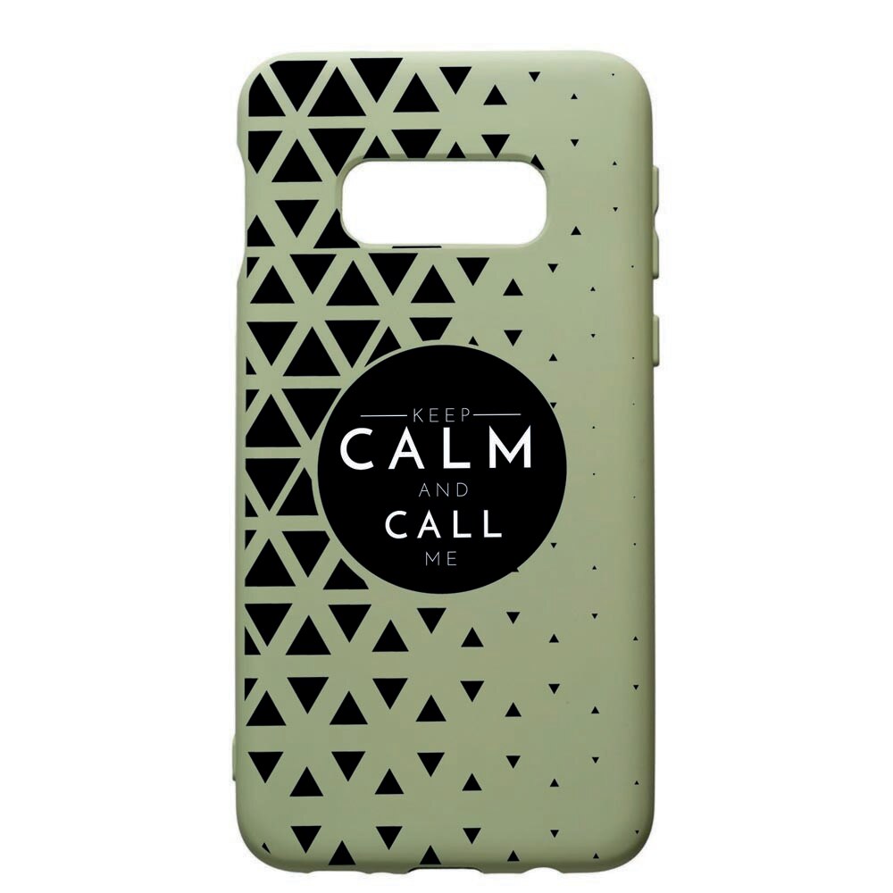 Husa de protectie Samsung Galaxy S10, Keep Calm, silicon, cu interiorul din material textil, protectie camera, Beryl, PGR2