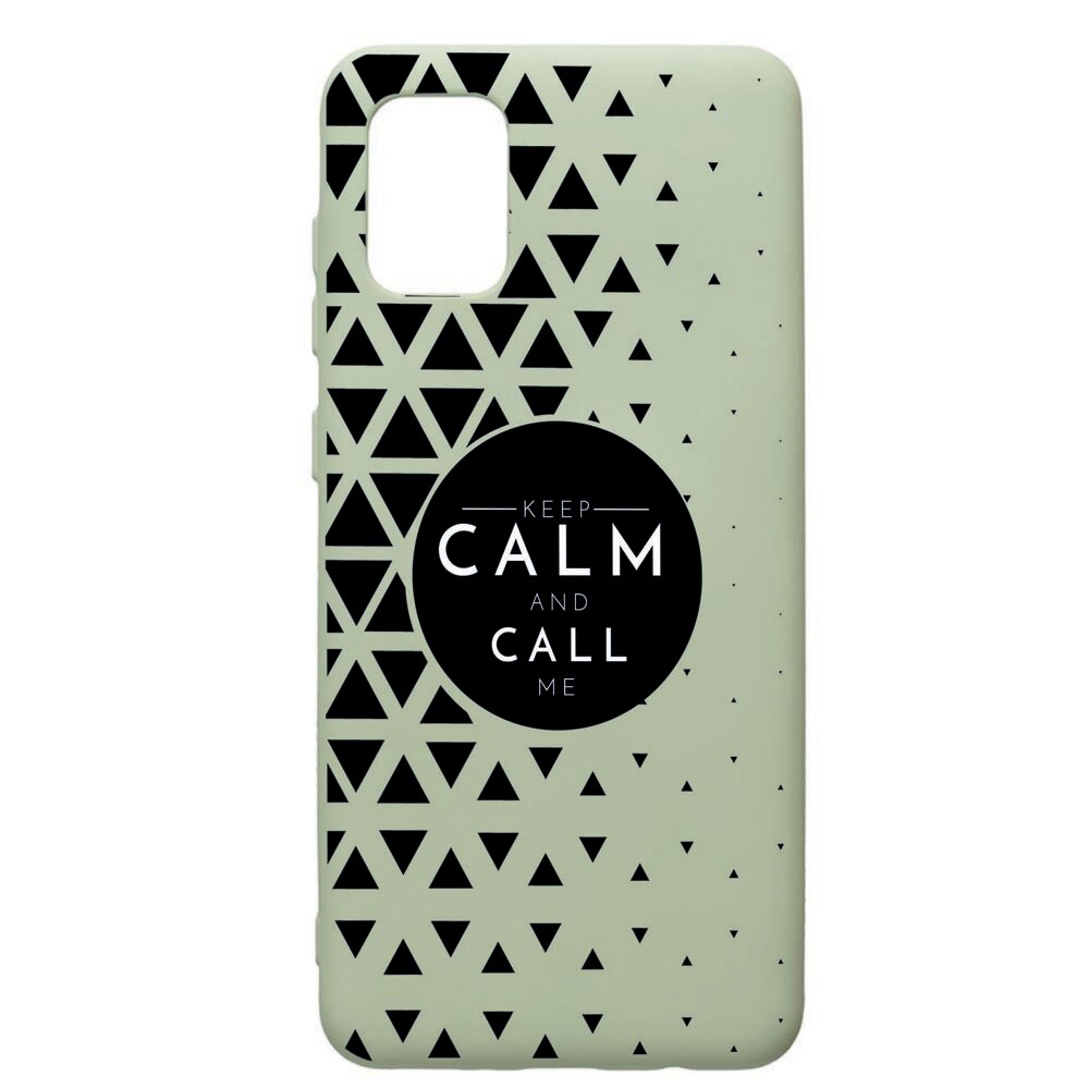 Husa de protectie Samsung Galaxy A71, Keep Calm, silicon, cu interiorul din material textil, protectie camera, Beryl, PGR2