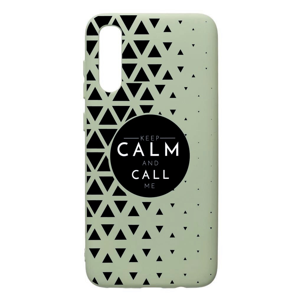 Husa de protectie Samsung Galaxy A70, Keep Calm, silicon, cu interiorul din material textil, protectie camera, Beryl, PGR2