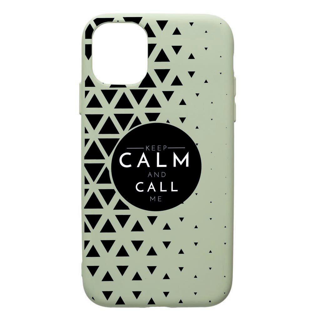 Husa de protectie Apple iPhone 11, Keep Calm, silicon, cu interiorul din material textil, protectie camera, Beryl, PGR2