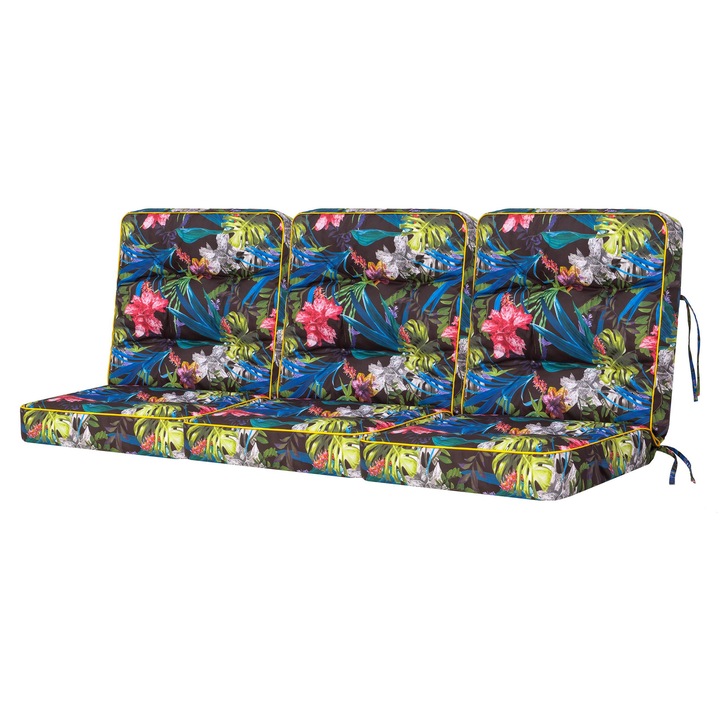 3 perne de gradina "Venus" Frunze Multicolor 60x110x10 cm