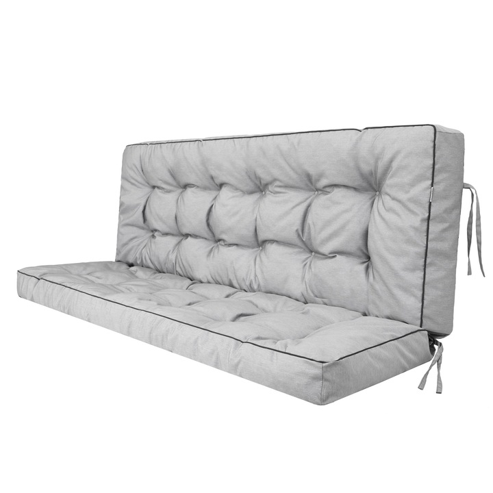 Градинска възглавница "Пола" Светлосив, 180x109x8 см