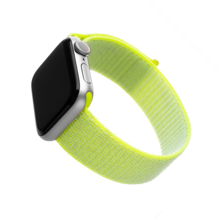 Textil öv, Fix, Nylon, Kerület 14,5-22 cm, 38/40 mm, Lime