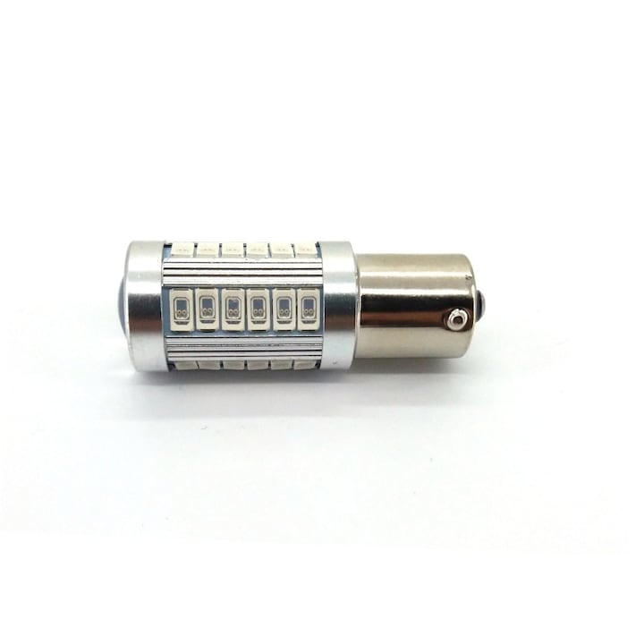 Комплект от 2 LED крушки motoLEDy BA15S, P21W, R10W, P25, 1156,12V - 24V, CAN Bus, 1000lm, оранжеви