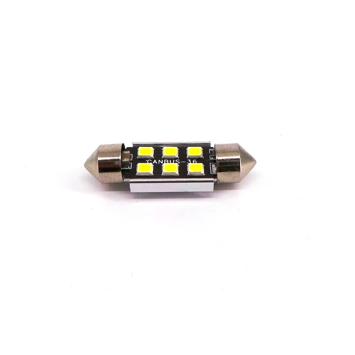 Set 2 becuri LED motoLEDy, 36 mm, SV8.5, C3W, C5W, C10W, 12-24 V, CANBUS, 220 lm, Alb