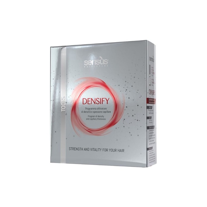 Kit pentru densifierea parului, Sampon + Ser energizant, Sensus 250 ml + 12x10 ml