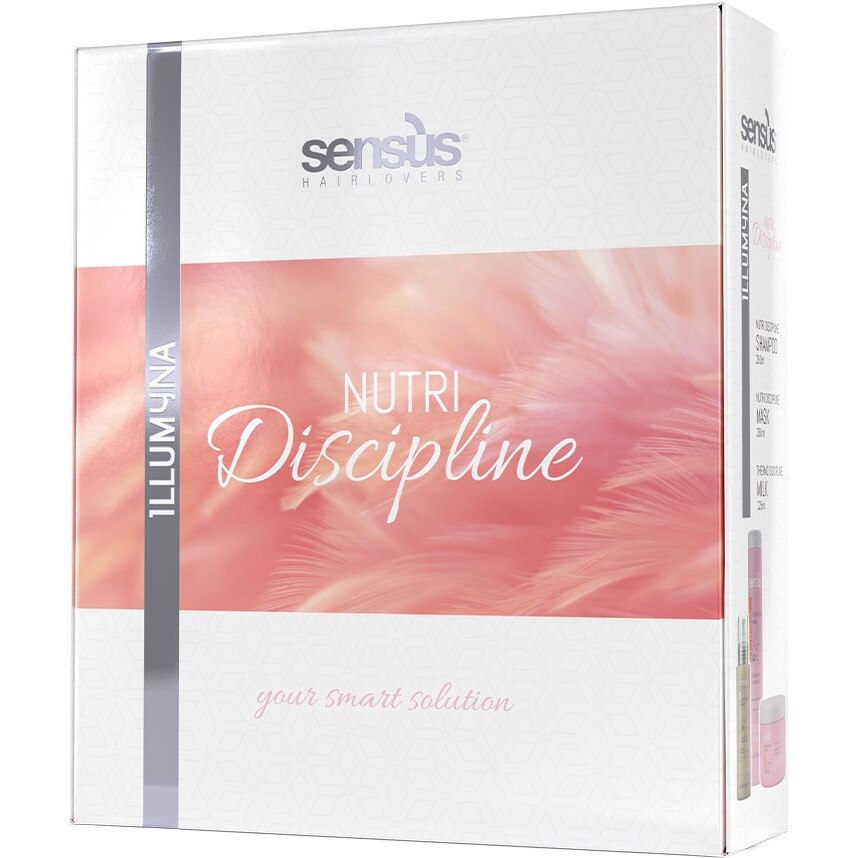 Kit nutritiv pentru disciplinarea parului, Sensus Illumyna Nutri Discipline 250ml+250ml+125ml