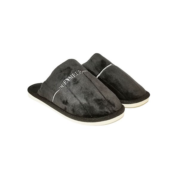 Papuci casa barbati Trendd Mele, Negru