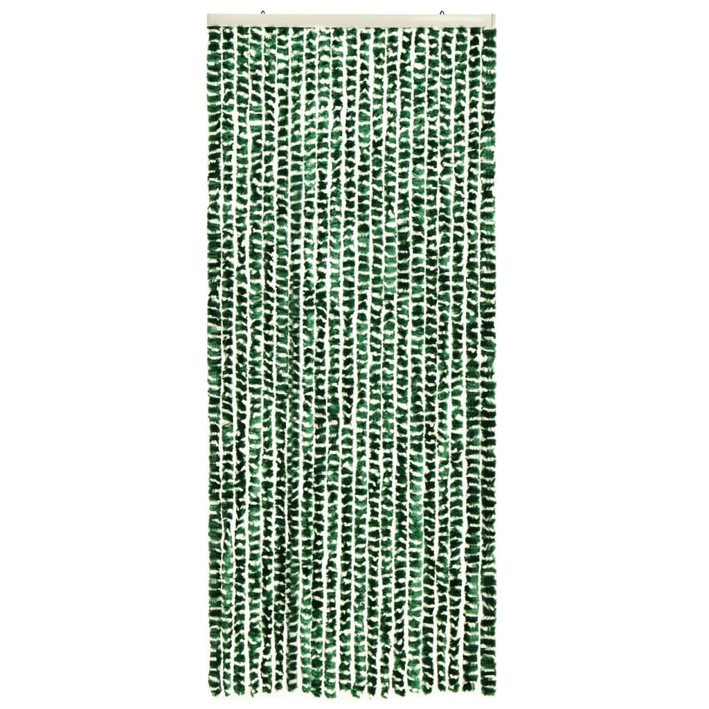 Perdea pentru insecte de exterior, vidaXL, Polipropilena, 56 x 185 cm, Verde/Alb