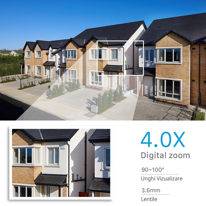 Camera Supraveghere IP PTZ Techstar® P12, Dome, Wireless, 355°, 1080p, LED+IR, Exterior, ONVIF, NVR, Senzor Miscare, Microfon