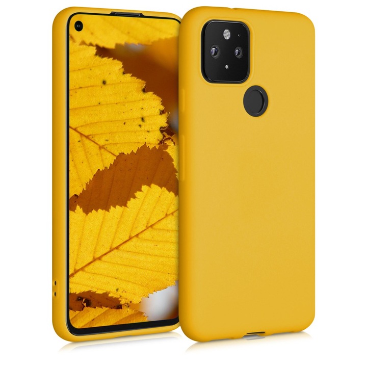 Tok Google Pixel 5, szilikon, sárga, 51722.143