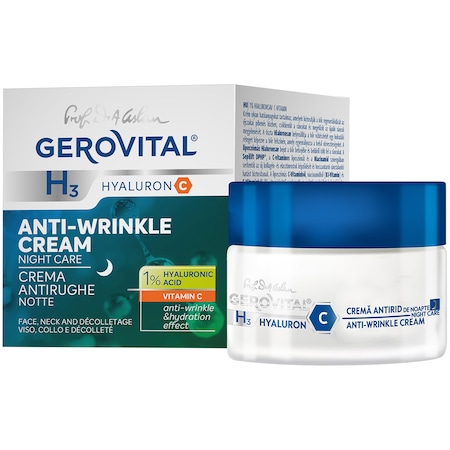 Crema antirid de noapte Gerovital H3 Hyaluron C, 50 ml