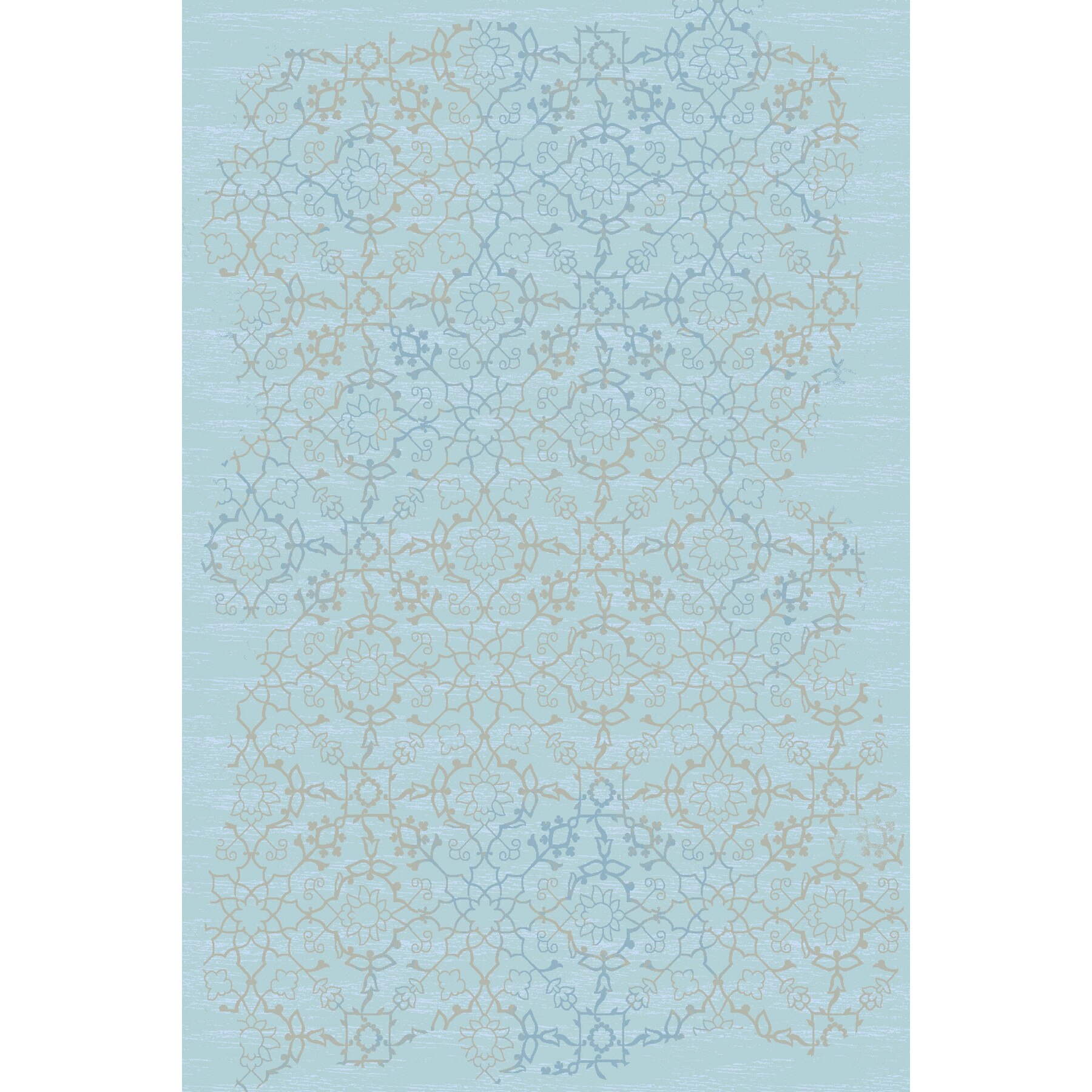 Covor Persan Mecanic EuCarpet 200316D1 Dimensiune 120x180 cm Design Vintage Albastru