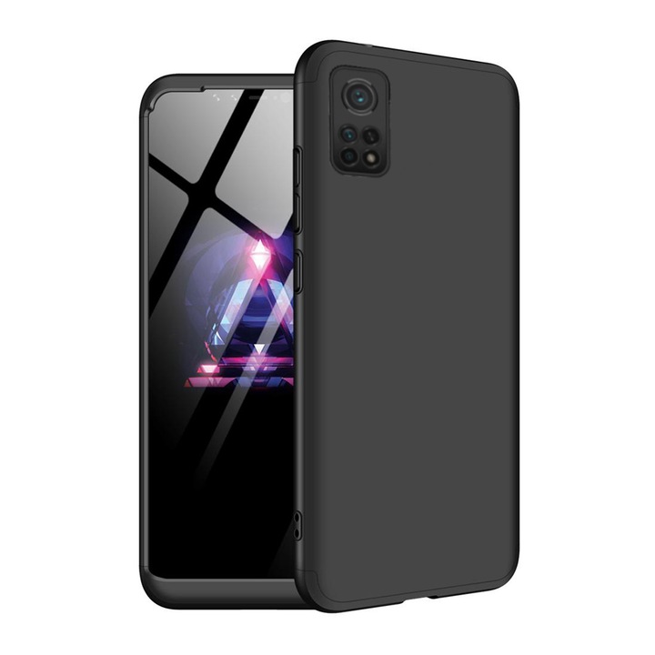 Premium 360 Complete Protection Optim képernyővédő tok Xiaomi Mi 10T, fekete