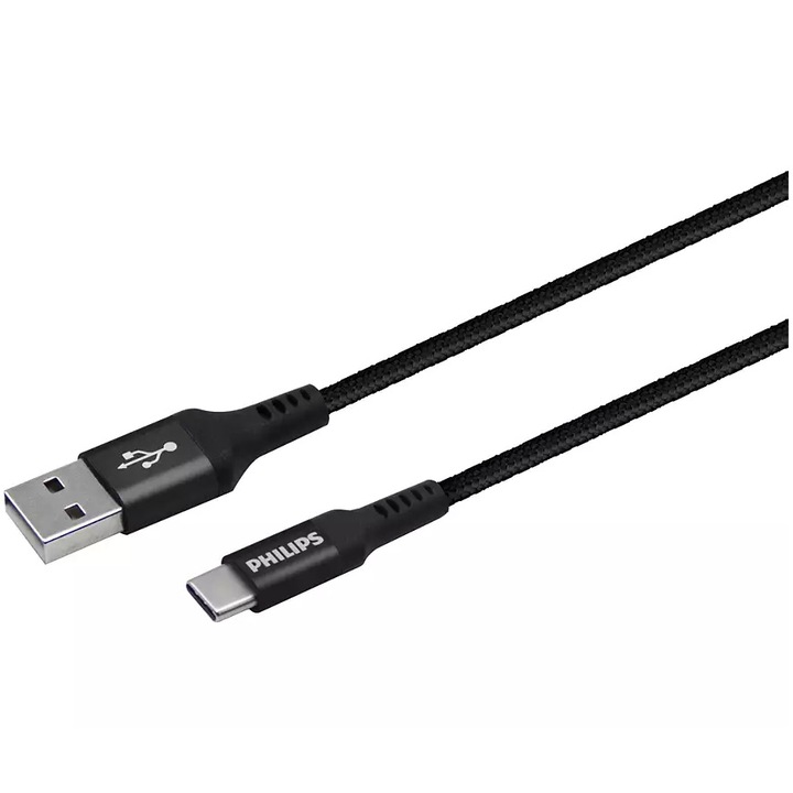 Philips, Töltőkábel, adatkábel, USB-A / USB-C, 2 m