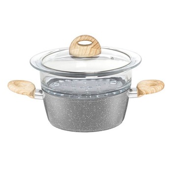 Oala pentru gatit la aburi Ambition invelis Stone Effect 20cm Kenya Oala pentru gatit la aburi Ambition invelis Stone Effect 20cm Kenya