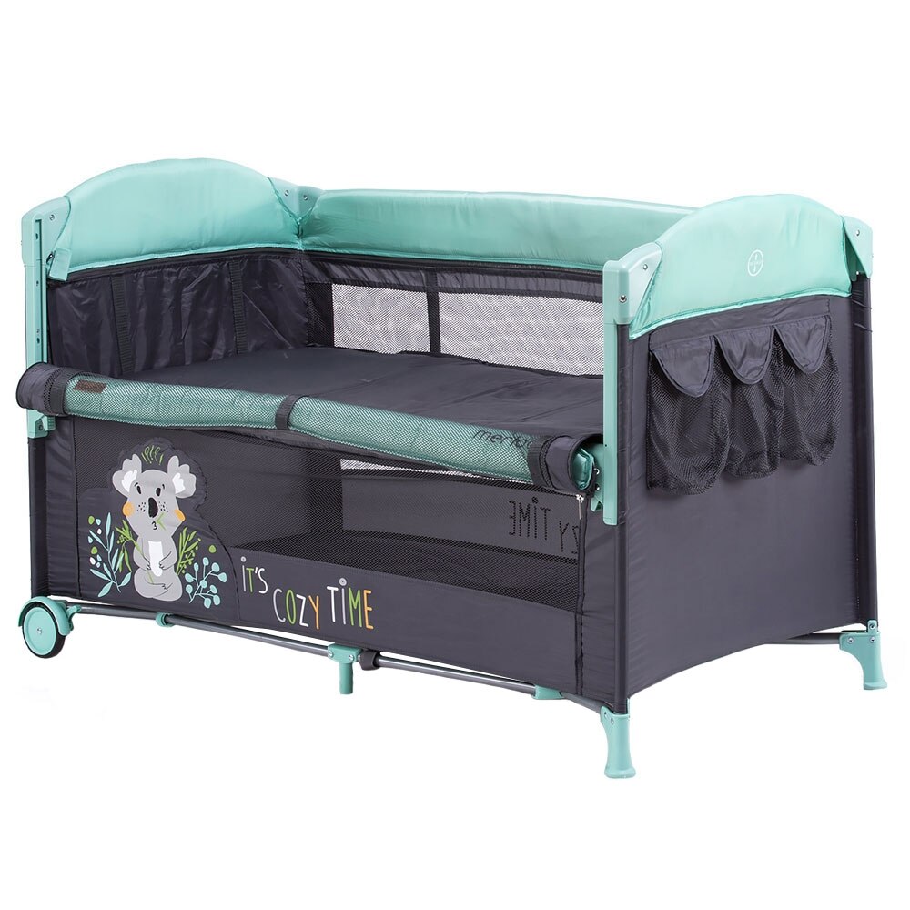 Patut pliabil Chipolino Merida 125x64 cm mint cu laterala culisanta