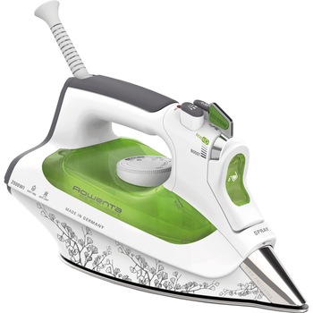 Fier de calcat Rowenta Eco Intelligence DW6040D1, 2500W, Jet de abur 180g/min, abur variabil 0-35 g/min, functie eco, 300 ml, alb/verde Fier de calcat Rowenta Eco Intelligence DW6040D1, 2500W, Jet de abur 180g/min, abur variabil 0-35 g/min, functie eco, 300 ml, alb/verde
