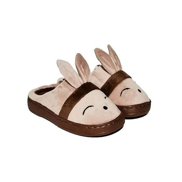 Papuci casa copii Trendd Sleepy, Unisex, Maro